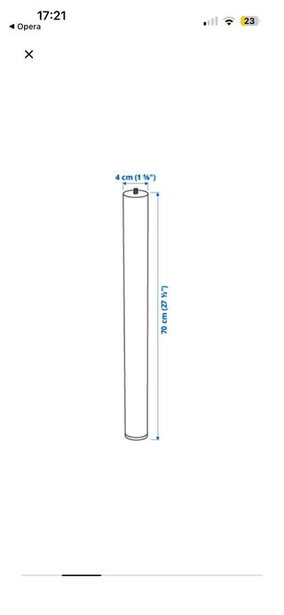 Patas de mesa Ikea negras