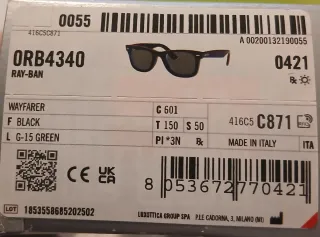 Gafas de Sol Ray-Ban Wayfarer Negras