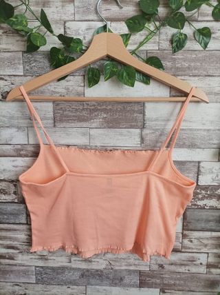 Crop top H&M rosa pesca taglia L