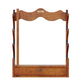 Soporte para Armas, Soporte de Madera para Montaje en Pared, Soporte de Exhibición para Armas que sostiene 4 Rifles, Escopetas, Soporte de Exhibición de Pared de 60 kg de Alta Resistencia con Acol...