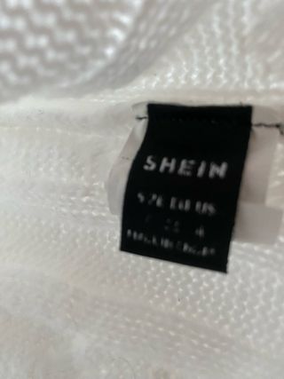 Jersey blanco de punto trenzado