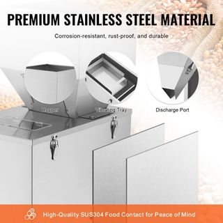 Máquina de Llenado de Partículas, 0.044-11 lbs/20-5000g, Máquina Llenadora Automática con Pedal, Máquina de Llenado de Acero Inoxidable, Llenadora de Pesos para Frijoles, Semillas, Granos, Té y Em...