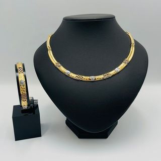 GARGANTILLA BISMARK MEDUSA BICOLOR. ORO 18K