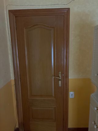 7 Puertas madera maciza con molduras.