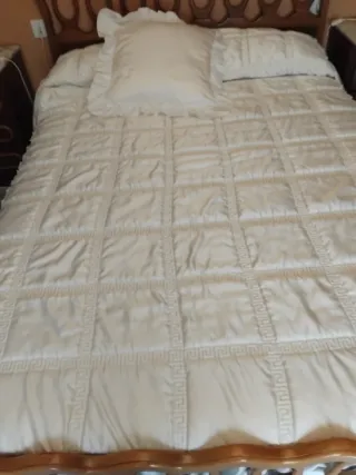 Colcha edredón blanca poliéster