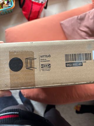 Mesa auxiliar cristal y metal