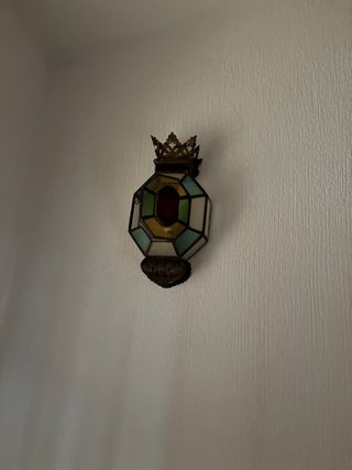 Aplique de pared cristal y metal
