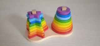 Juego apilable madera colores