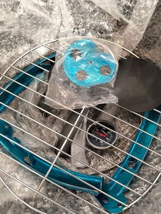 Barbacoa De Carbón Portátil Con Ruedas 58x47x100cm