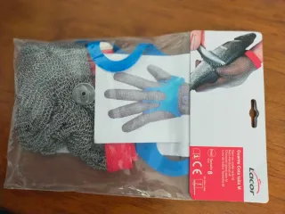 Guantes de malla metálica anticorte talla M
