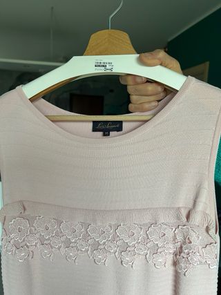Vestito Luisa Spagnoli rosa con pizzo