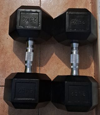 PESAS 2 MANCUERNAS DE 25KG, TOTAL 50KG