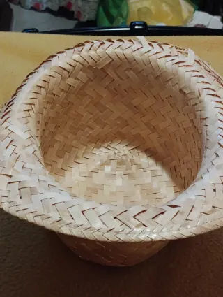 Cappello di paglia uomo arancione