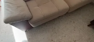 Sofá modular beige y marrón