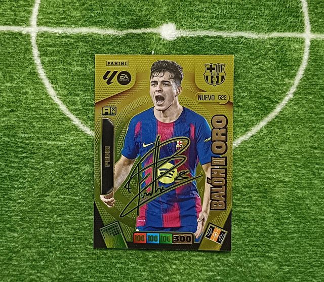 Pedri Nuevo balón de oro firmado Adrenalyn 2026