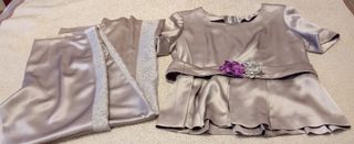 Traje de ceremonia Señora morado y plata