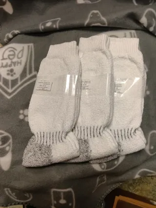 Pack 3 pares calcetines blancos talla 41-42