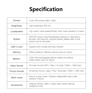 Marco de fotos Digital acrílico