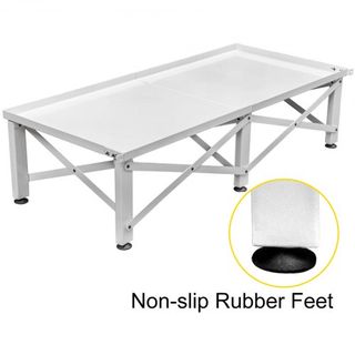 Pedestal de Lavandería 124x54.9 cm Pedestal de Lavandería Universal 30 cm de Altura Pedestal de Lavandería Universal con Pies Ajustables en Altura para Lavadoras, Secadoras, Congeladores o Refrige...