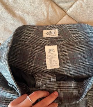 Pantaloni eleganti a quadri grigi