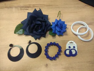 Traje de flamenca blanco con lunares