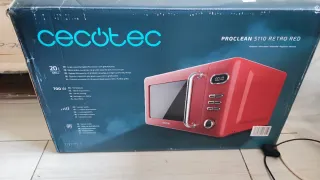 Microondas Retro Rojo Cecotec 700W 20L