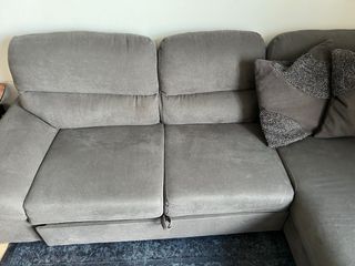 Sofá cama gris como nuevo!!
