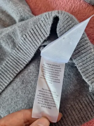 Maglione grigio con perle Cecilia Benetti XXL