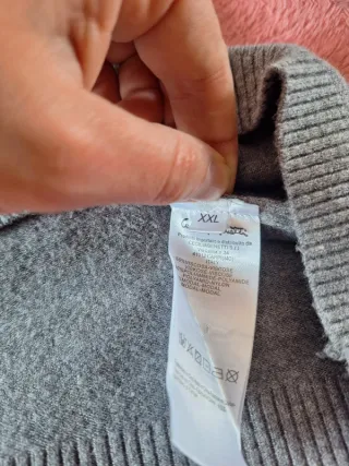 Maglione grigio con perle Cecilia Benetti XXL