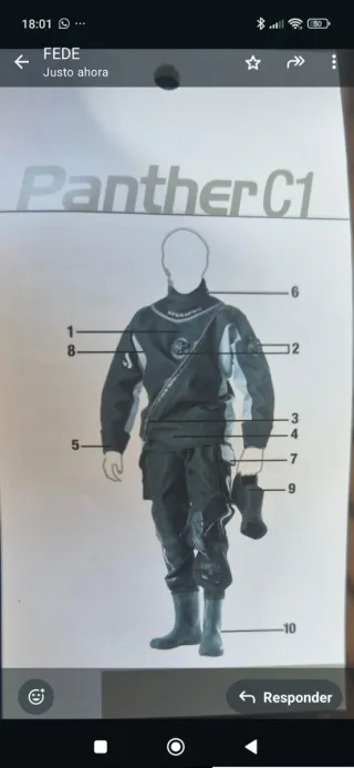 TRAJE SECO  TRILAMINADO DE BUCEO SCUBAPRO