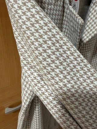 Abrigo estampado pata de gallo talla S