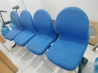 Asientos de oficina azules (4 unidades)