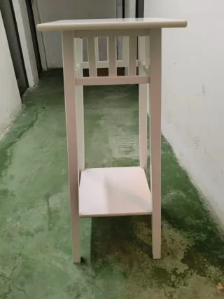 Pedestal Madera Blanca