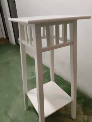 Pedestal Madera Blanca