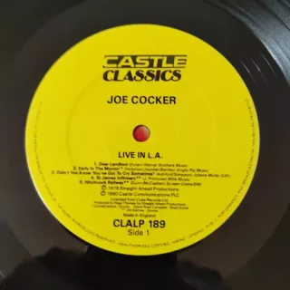 Joe Cocker Live in L.A. Vinile LP