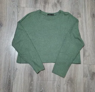 Jersey Stradivarius verde canalé