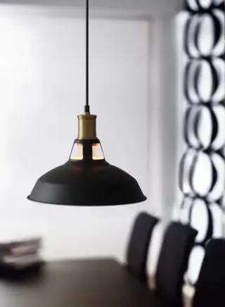 3 Lámparas Colgantes Retro Negro/Dorado Nuevas