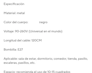 3 Lámparas Colgantes Retro Negro/Dorado Nuevas