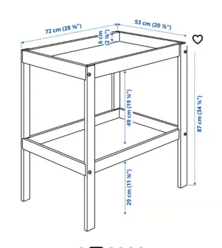 Cambiador IKEA madera
