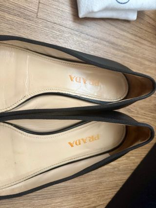 Bailarinas Prada Piel Negra Talla 38