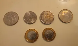 Lote monedas conmemorativas e italianas