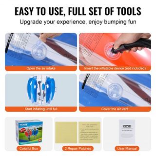 Confezione da 2 palloni gonfiabili Bumper, palloni Zorb Sumo da 0,9 m per bambini e adolescenti, palloni a bolle umani in PVC resistenti per giochi di squadra all'aperto, giocattoli Bumper Bopper per...