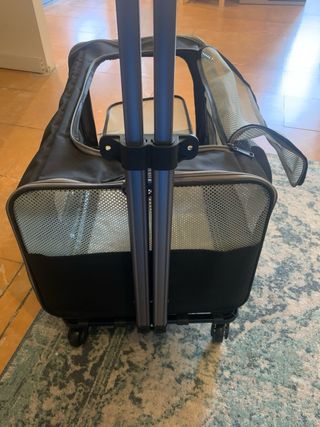 Transportín para gato o perro con ruedas