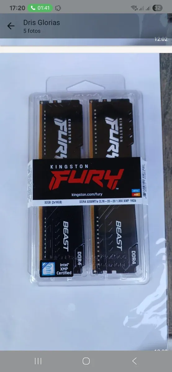 Memoria RAM Kingston FURY Beast DDR4 32GB (2x16GB)