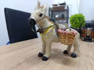 Asinello decorativo artigianale con cestini