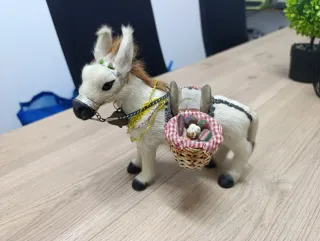 Asinello decorativo artigianale con cestini