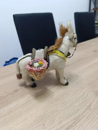 Asinello decorativo artigianale con cestini