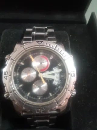 Reloj Lotus Cronógrafo Hombre Negro/Plata