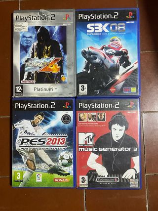 Pack 4 Juegos PS2: Tekken 4, SBK 08, PES 2013, Mus