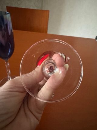 2 Calici Flute Vintage Vetro Colorati